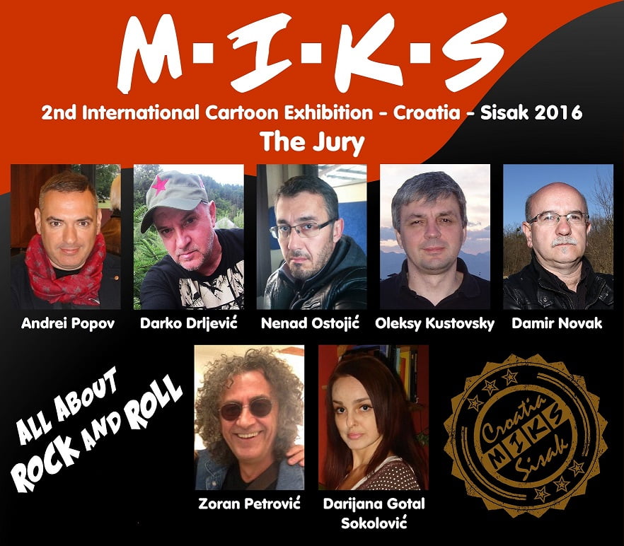 2nd INTERNATIONAL CARTOON EXHIBITION SISAK MIKS 2016 "All About Rock & Roll" 14 žiri MIKS 2016 30 - 2nd INTERNATIONAL CARTOON EXHIBITION SISAK MIKS 2016 "All About Rock & Roll"