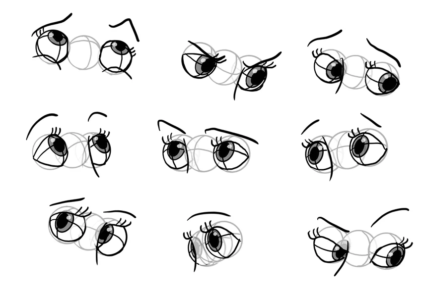 How To Draw Disney Character Eyes, Easy Tutorial, 5 Steps - Toons Mag