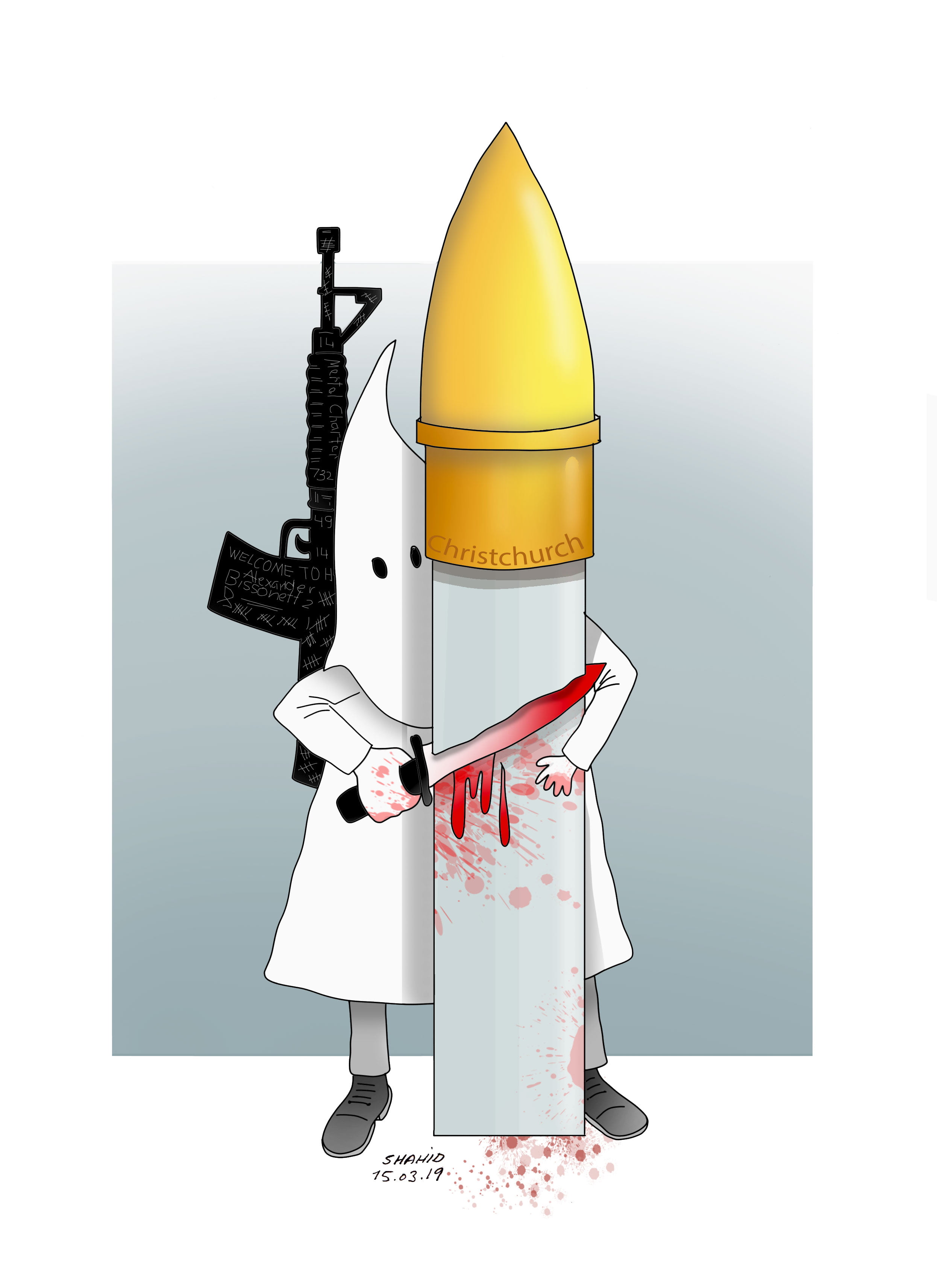 New Zealand Mosque attack! 11 Cartoon 20 - New Zealand Mosque attack!