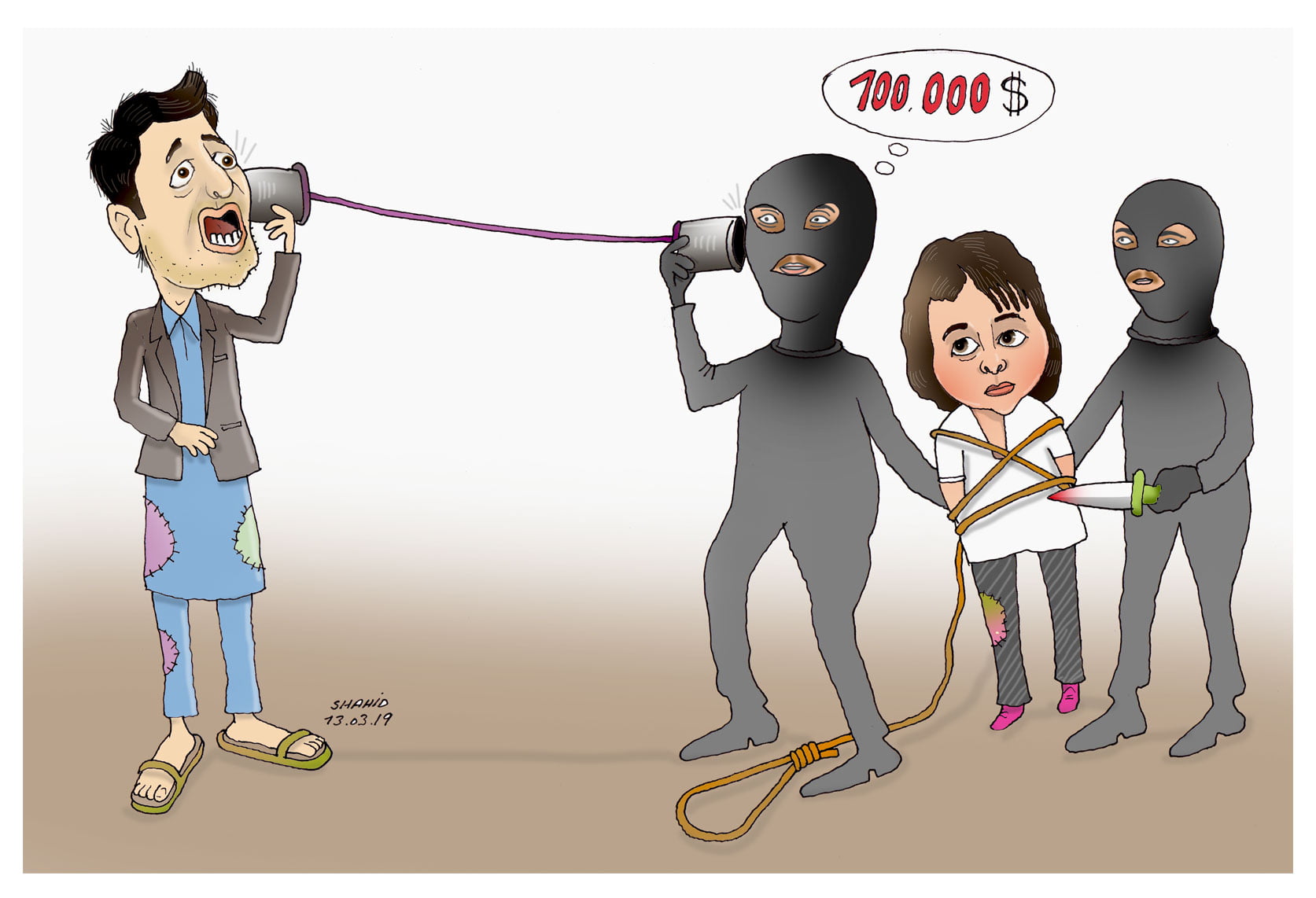 Kidnapped Cartoon Image