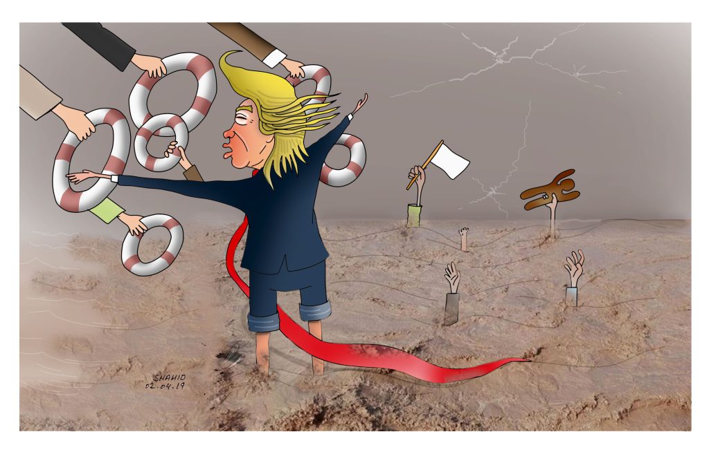 Trump has imposed an embargo on Iranian flood Victims 11 Cartoon 28 - Trump has imposed an embargo on Iranian flood Victims
