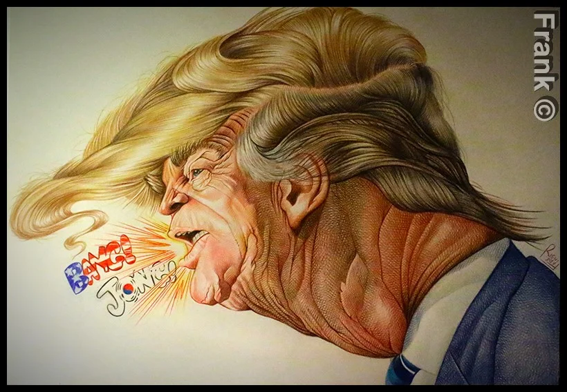 trampjong800 2 - Caricature of Donald Trump