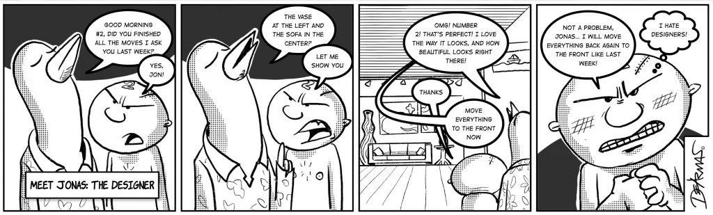 Floor Designers Cartoon 