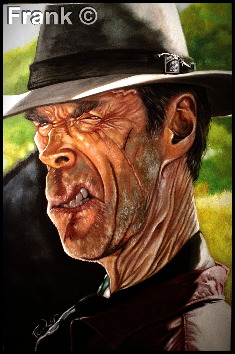 Clint Eastwood - Unforgiven, olio su tela by Frank 11 clint bassa 2ok - Clint Eastwood - Unforgiven, olio su tela by Frank