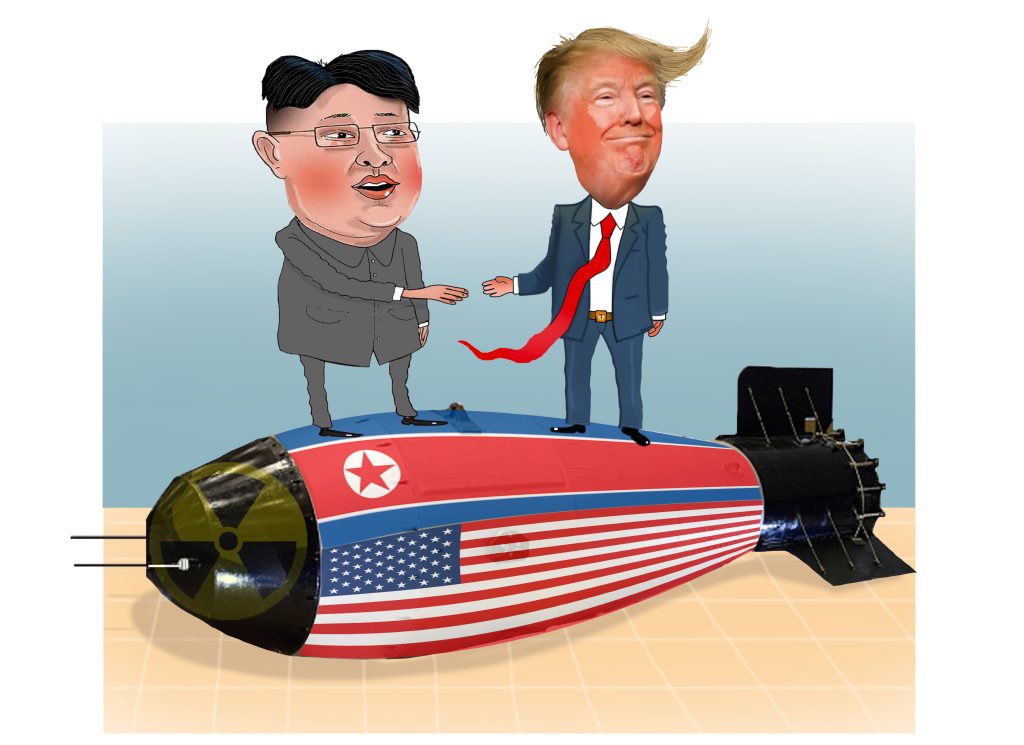 The first US president to cross into North Korea