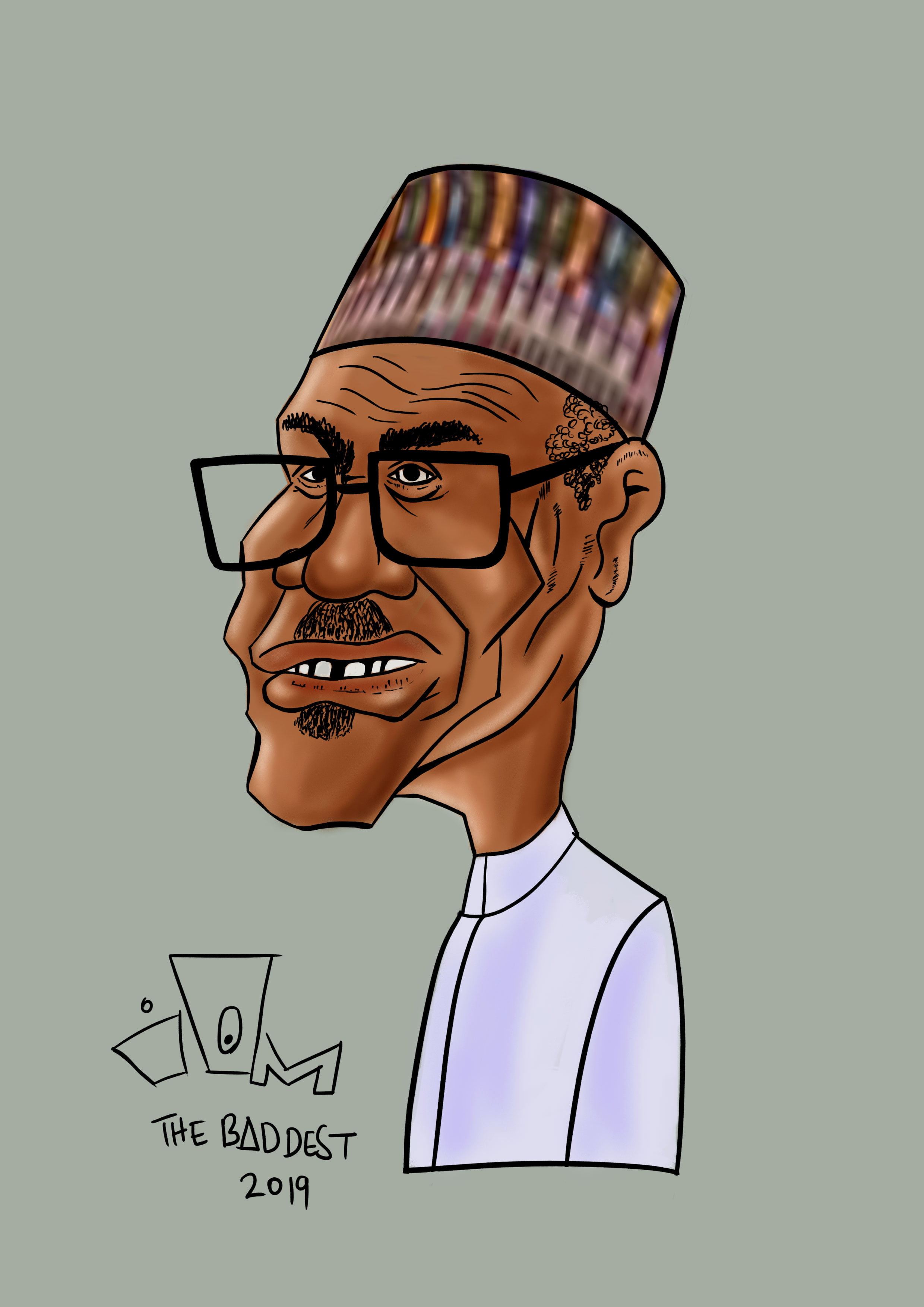 A caricature of a person 12 BUHARR color - A caricature of a person
