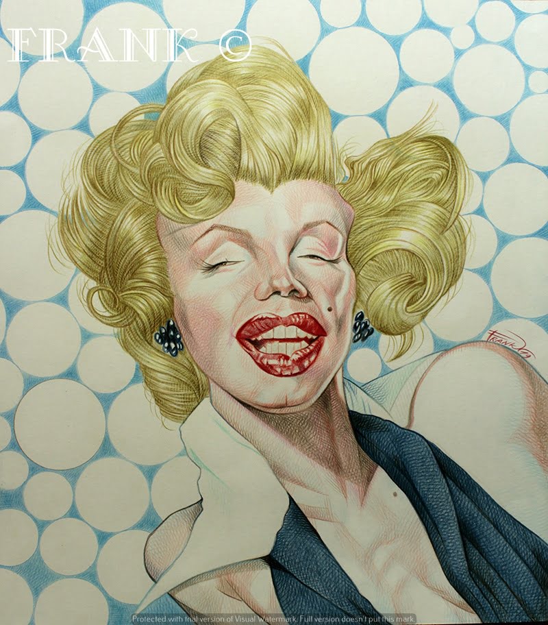 Marilyn Monroe, pencils on paper, by Frank 11 Marilyn Monroe, pencils on paper, by Frank