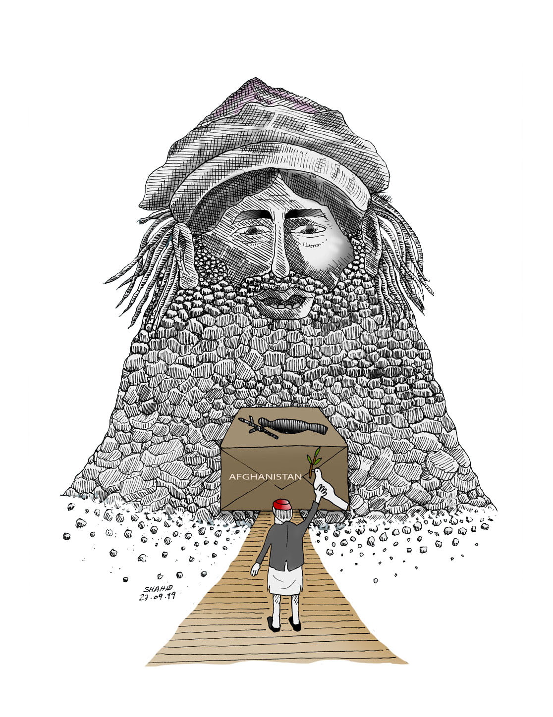 Afghan Election cartoon