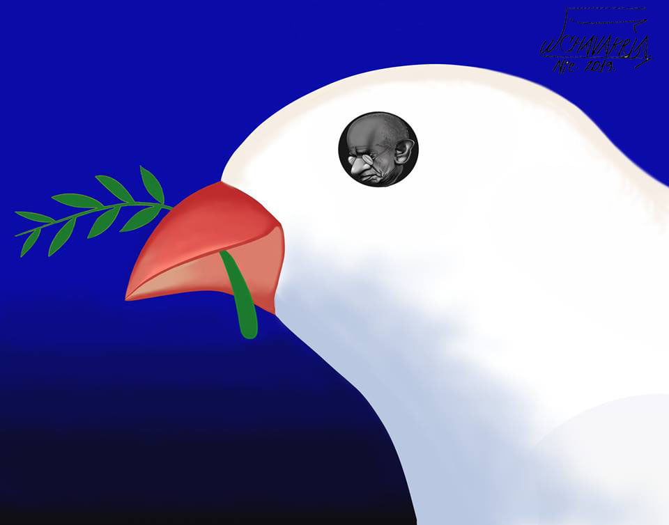 Peaceful Mahatma Gandhi