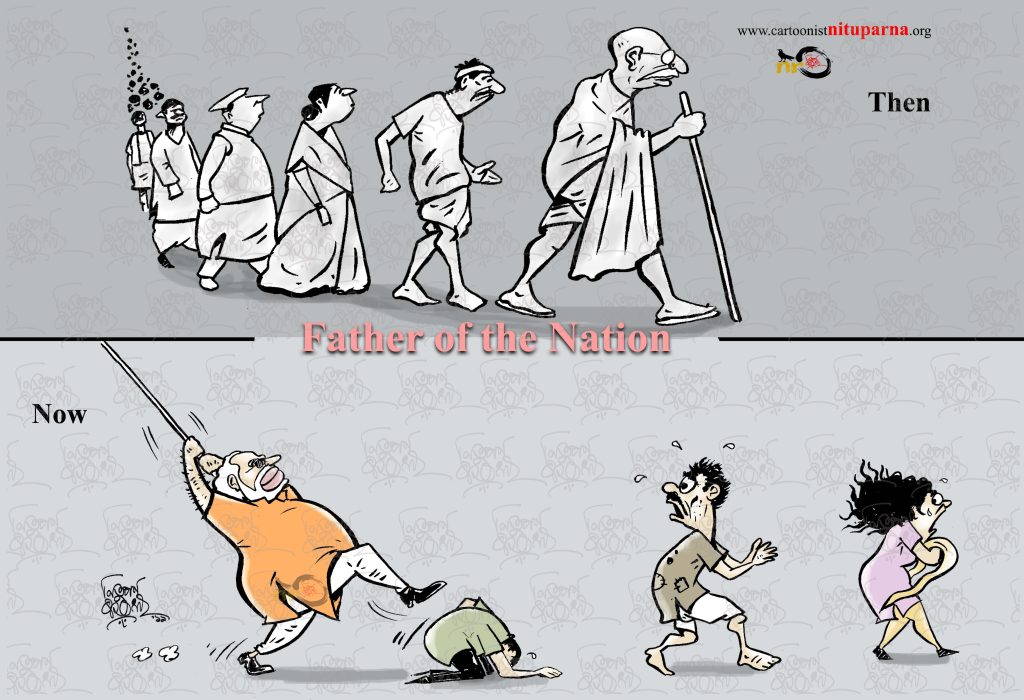 Gandhi and Modi 11 Gandhi and Modi cartoon