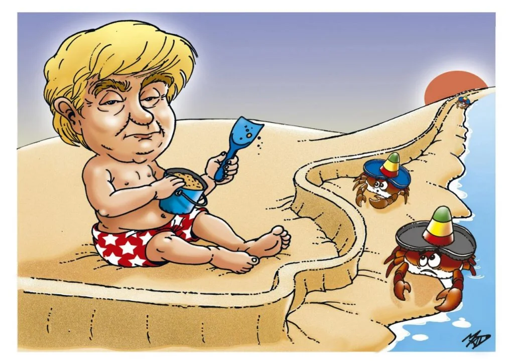 The Wall of the USA cartoon