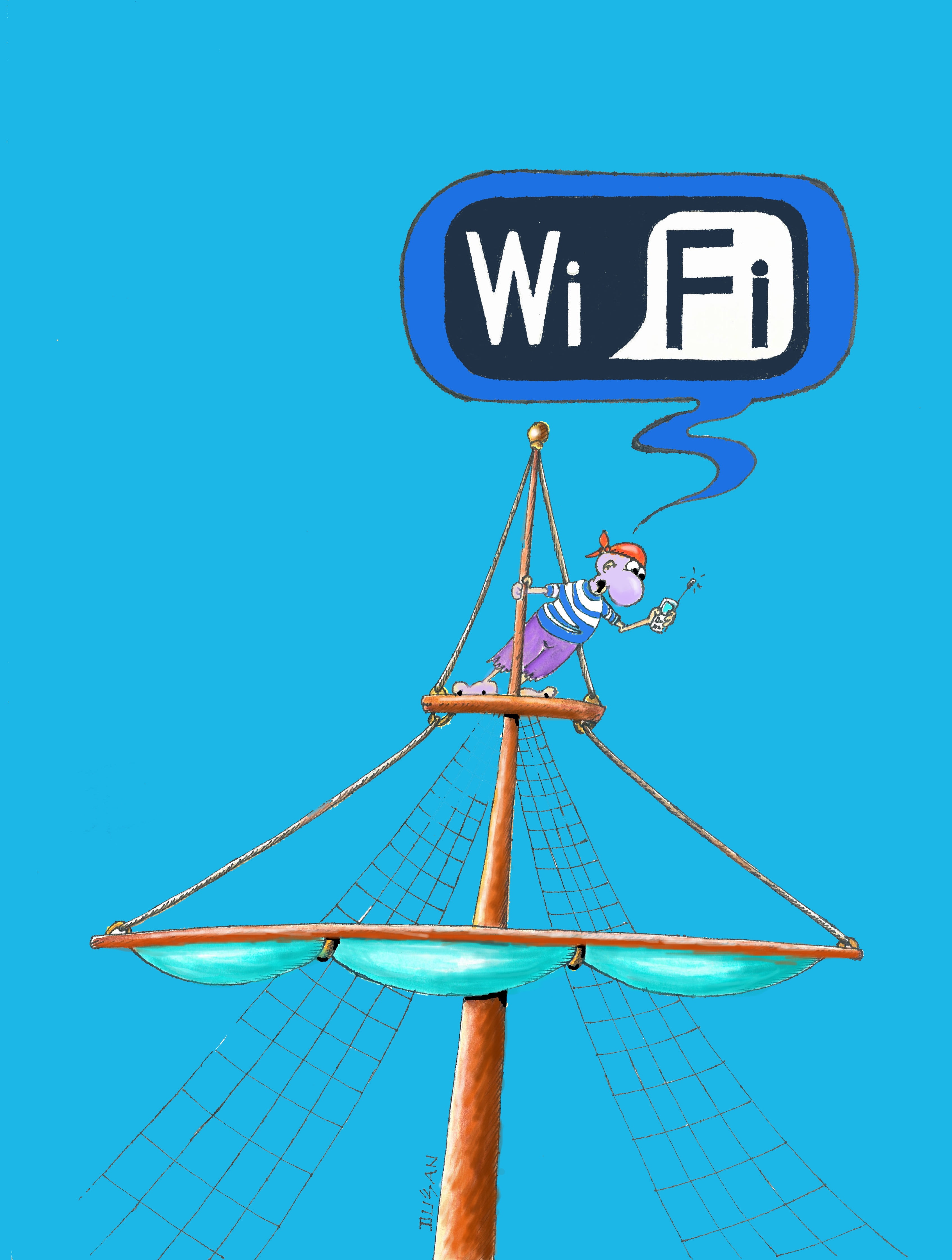 Wi-Fi 11 Wi-Fi cartoon