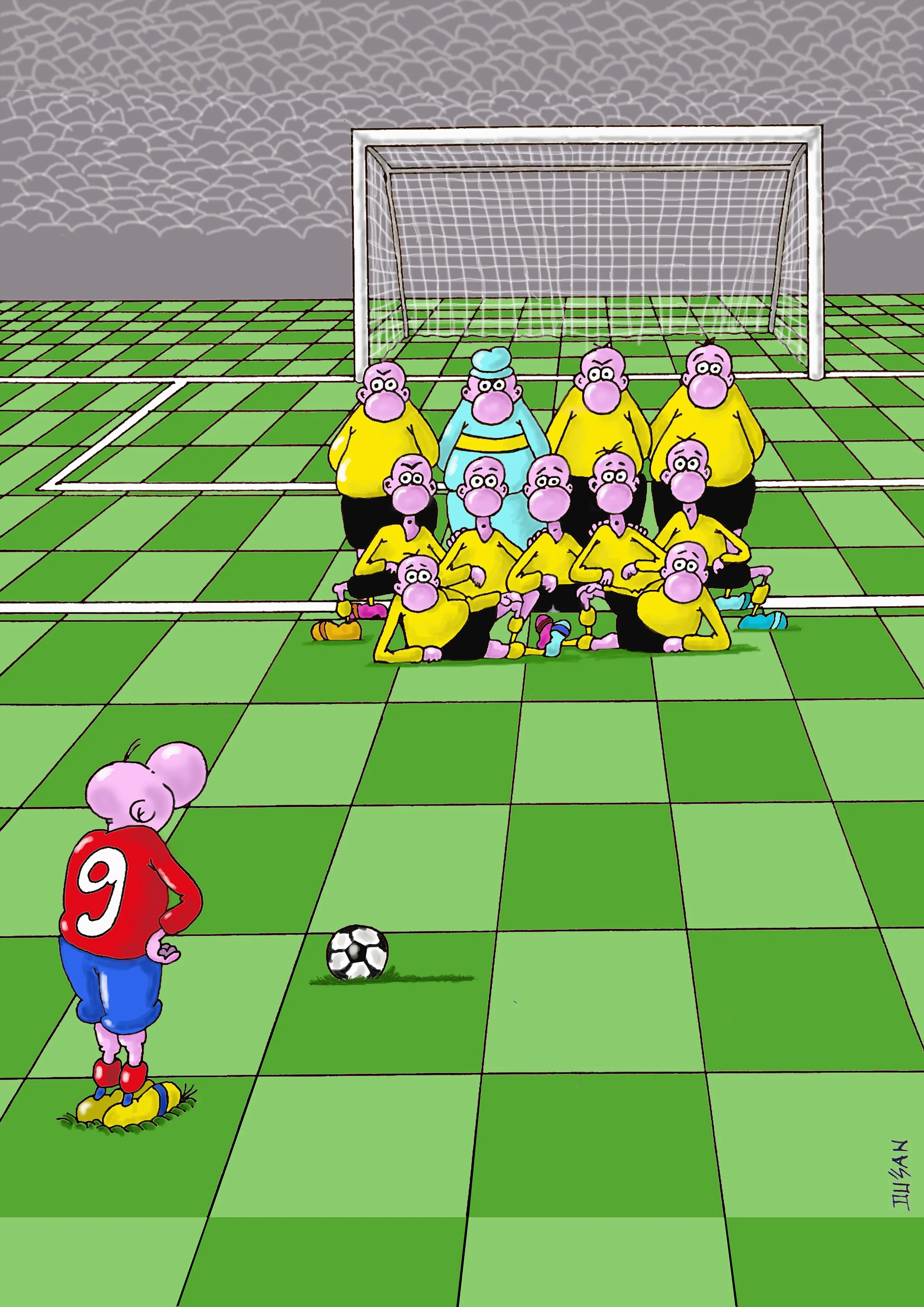 Football Team cartoon