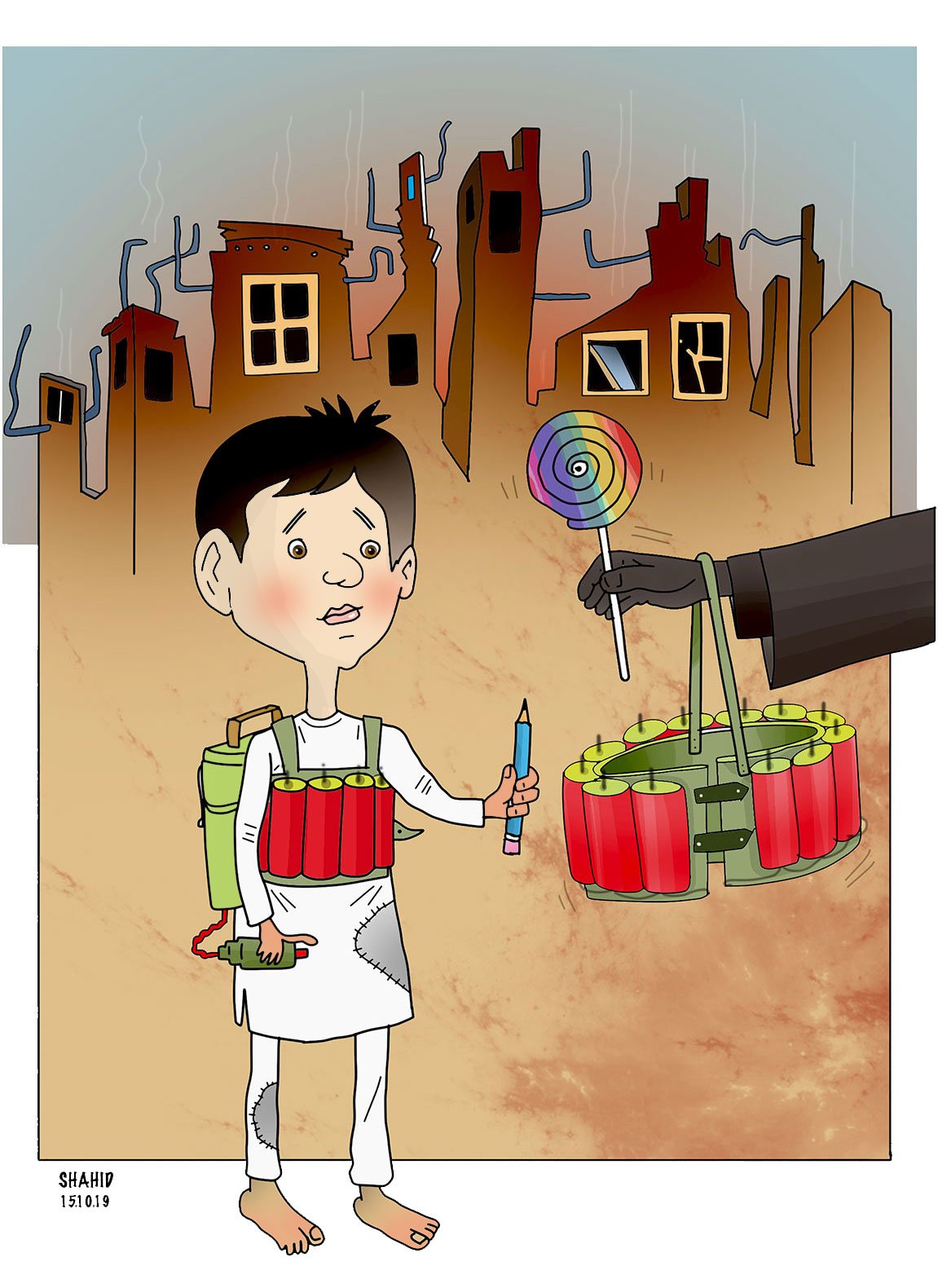 cartoon368 - Child Abuse in Afghanistan