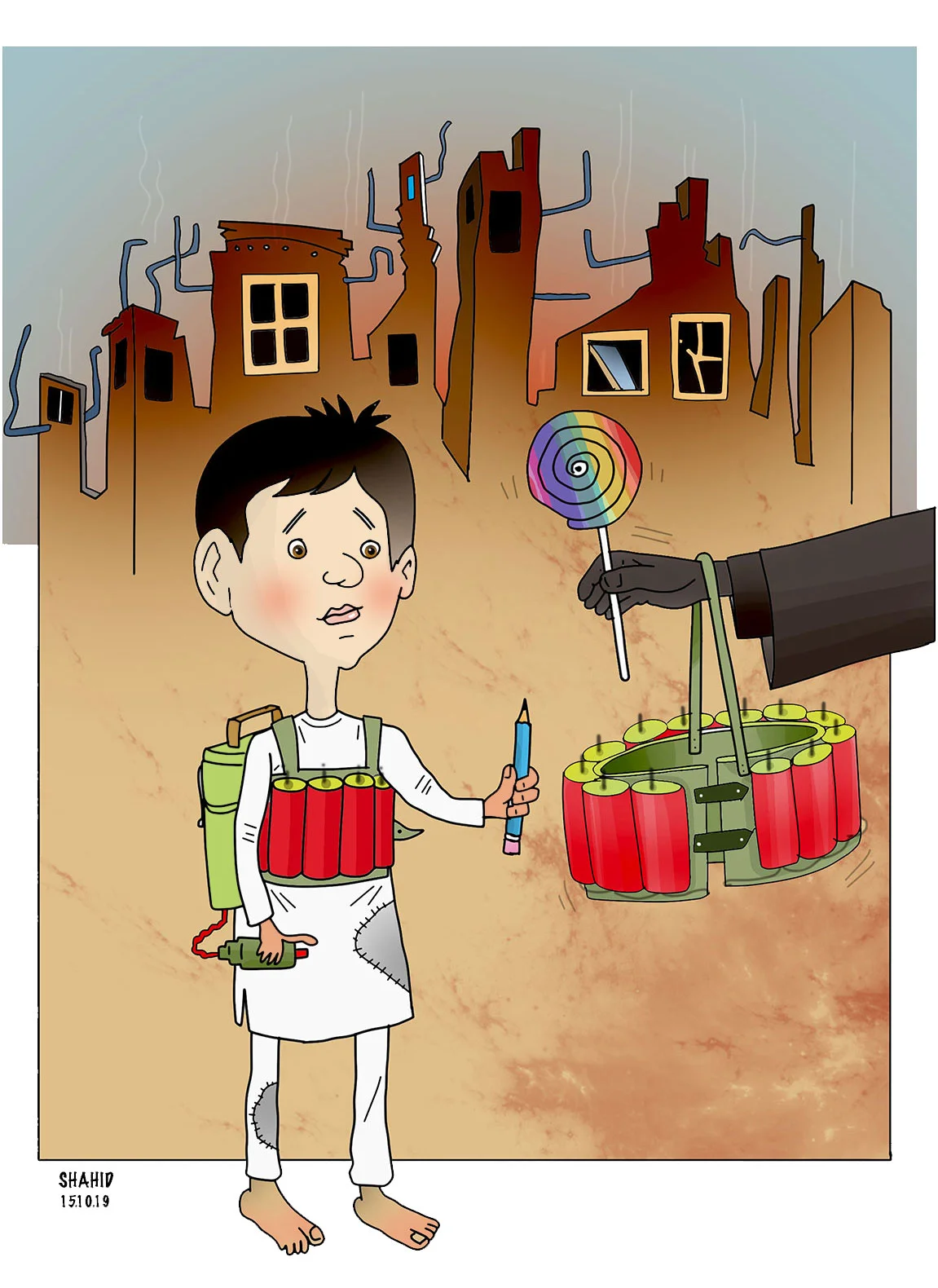 cartoon368 - Child Abuse in Afghanistan