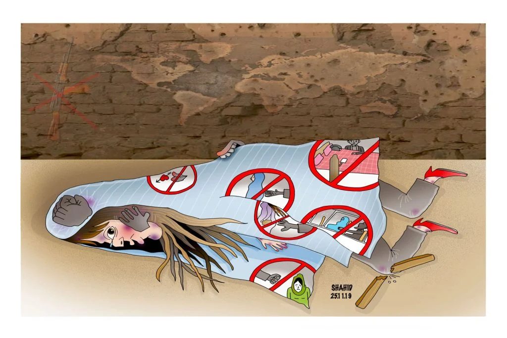 cartoon391 - Stop Violence against women!