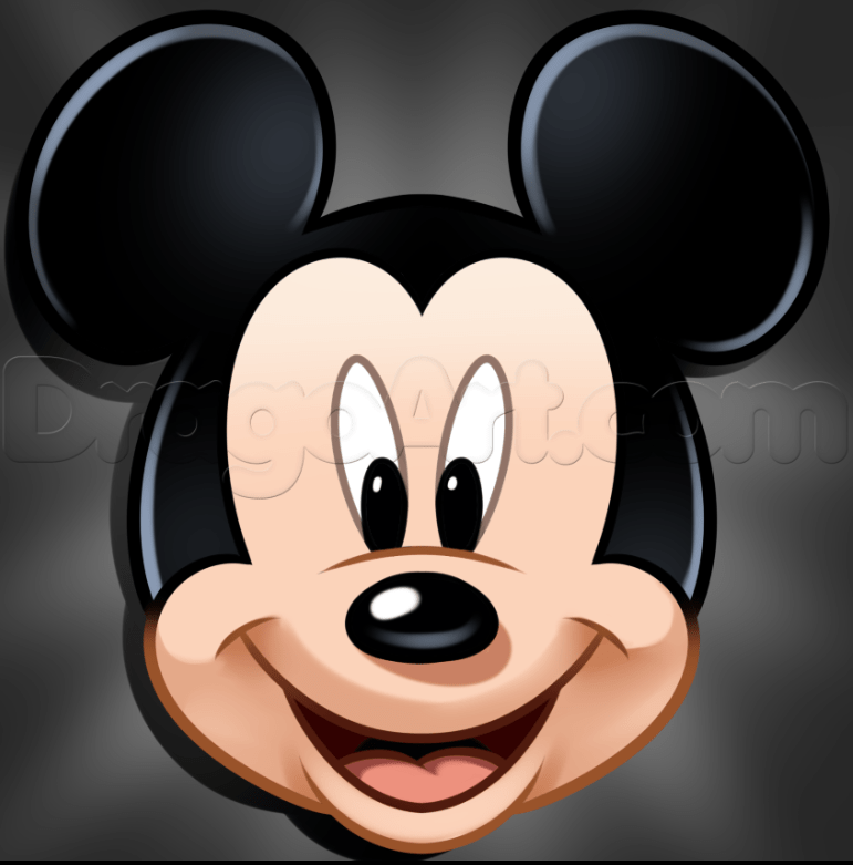 Micky Mouse Drawing Easy For Kids - Oil Pastel Drawing Tutorial