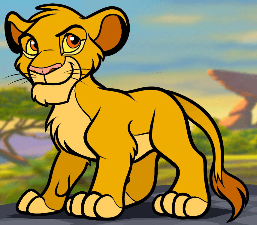 How to Draw Simba from Lion King Step by Step Drawing Tutorial