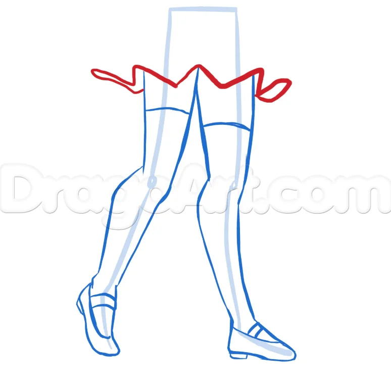 How To Draw Anime Legs, Easy Drawing Tutorial, 16 Steps - Toons Mag
