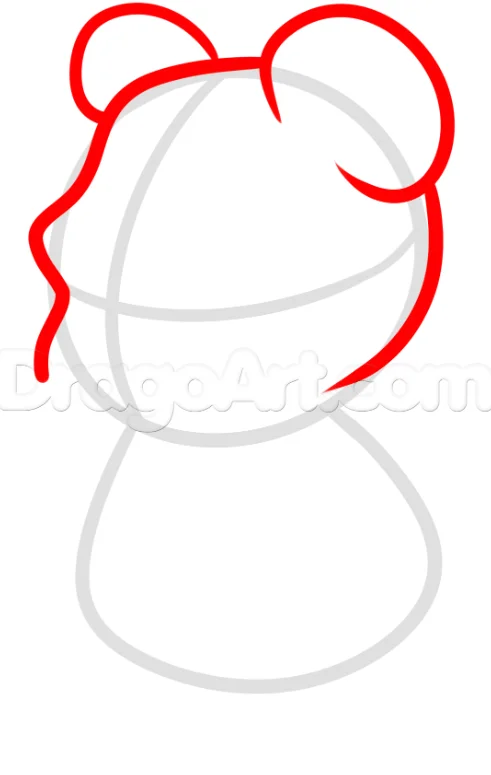 Step 2 12 - How to Draw Chibi Winnie the Pooh Bear, Easy Tutorial,10 Steps