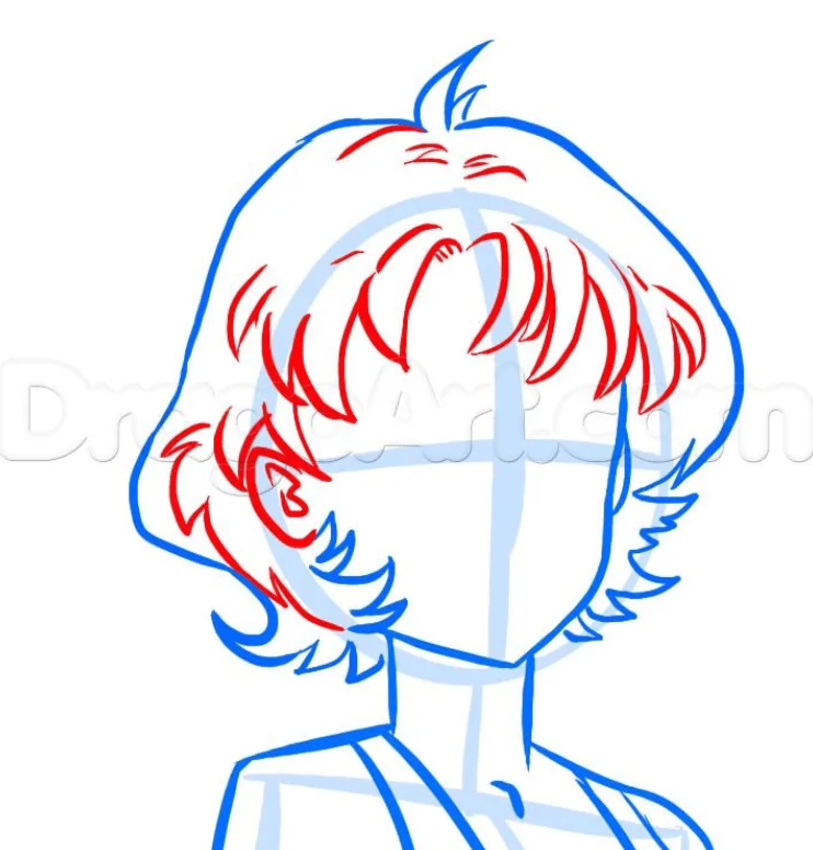 How to Draw Anime Male Hair Step by Step - Easy Step by Step Tutorial