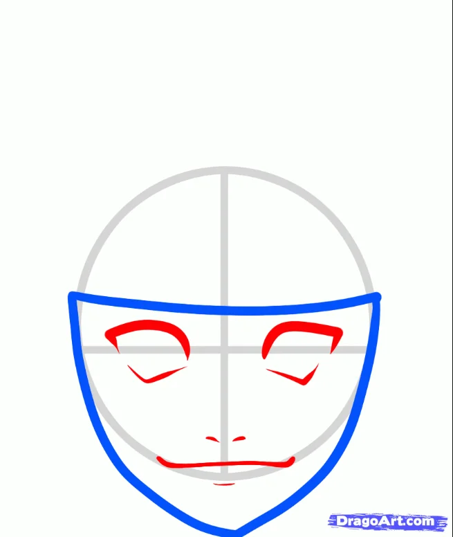 How to Draw Naruto Face 