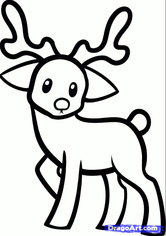 How to Draw a Reindeer - Drawing Games