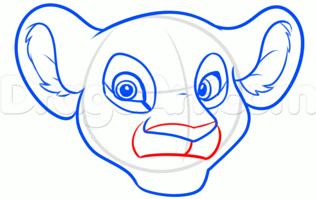 Step 6 23 - How to Draw Nala from The Lion King, Easy Tutorial, 8 Steps