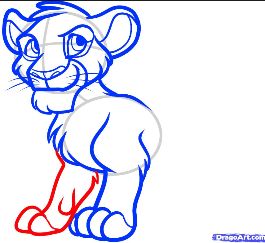 How To Draw Simba From The Lion King Easy Tutorial 9 Steps Toons Mag