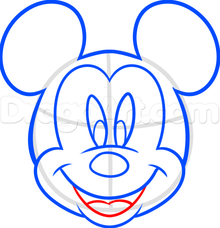 mickey mouse simple drawing