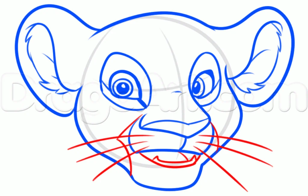How to Draw Nala Step 7