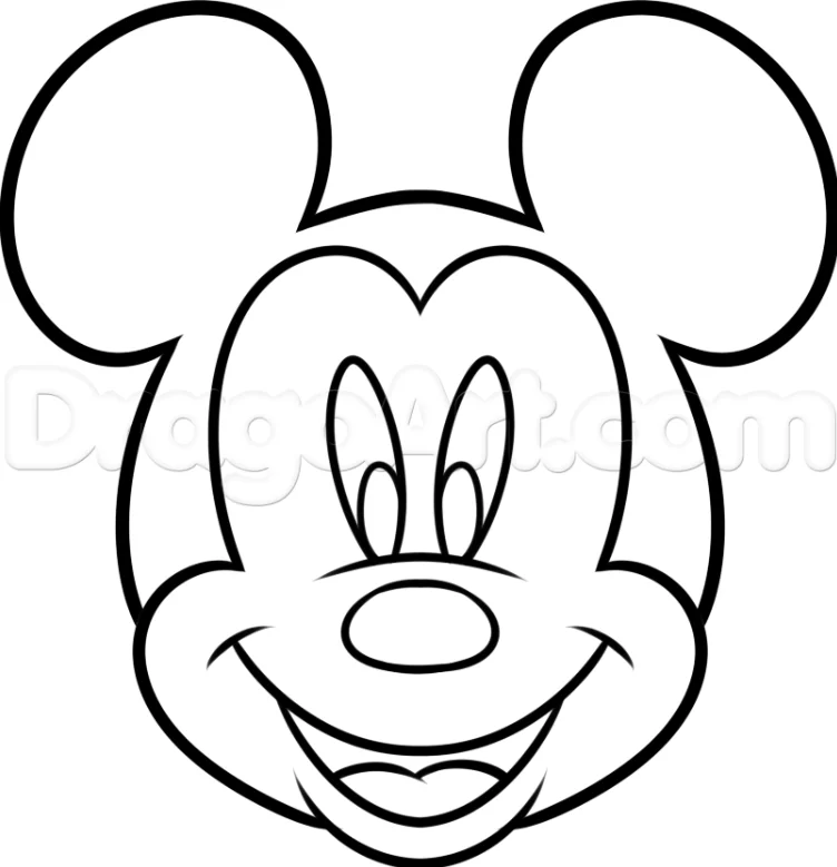 How to draw Mickey Mouse | Easy drawings - YouTube-vachngandaiphat.com.vn