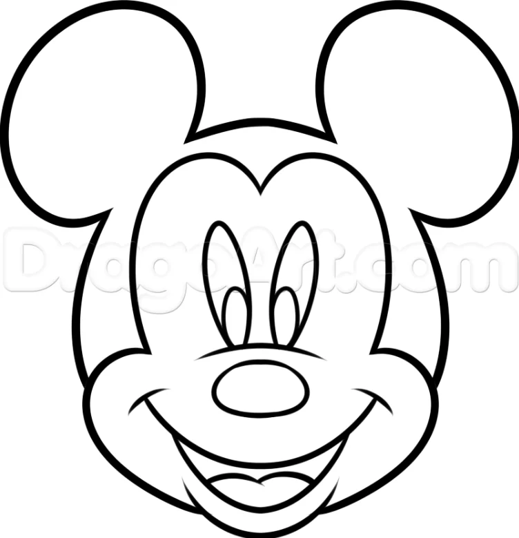 How to draw Mickey Mouse