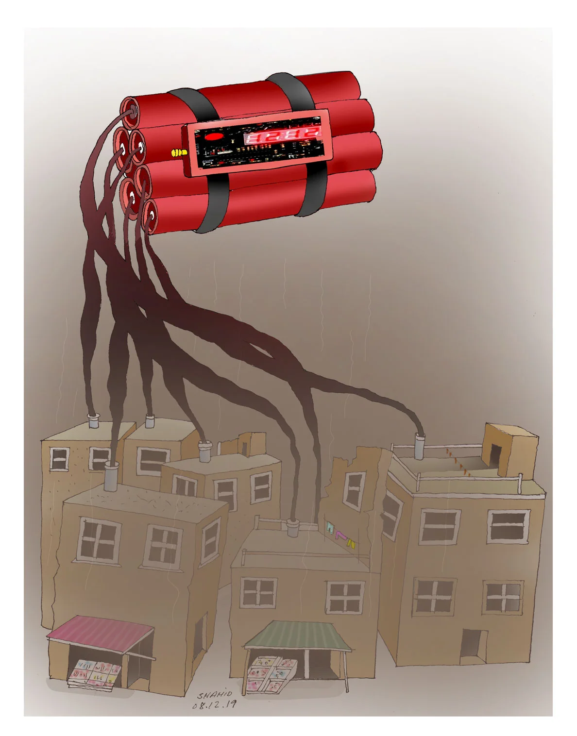 cartoon411 - Kabul Polluted climate on brink of explosion