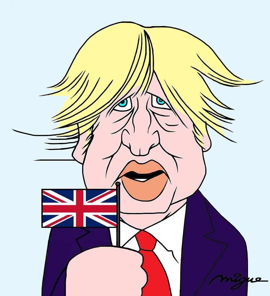 Boris Johnson, Brexit done cartoon