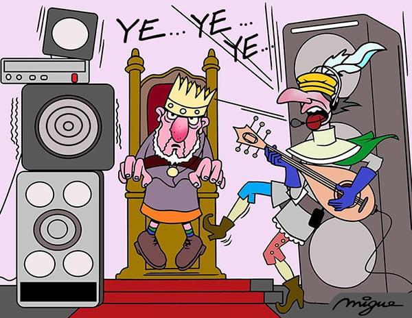 The king and the minstrel cartoon