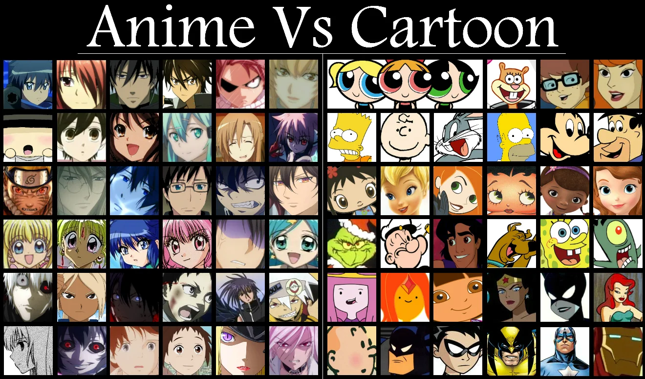Difference between Anime and Cartoon
