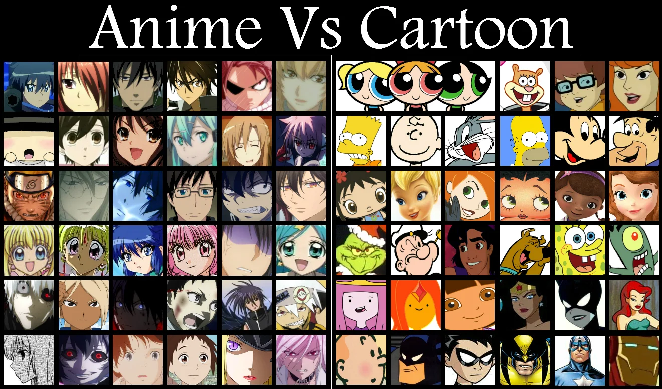 Anime vs Cartoon