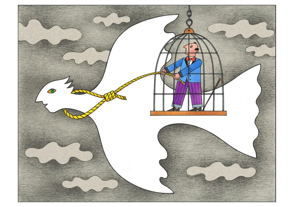 Cartoon: Flight of dreamer