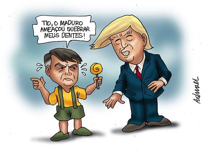 Break your teeth 11 Cartoon Break your teeth, a cartuun about politics of Brazil and the US