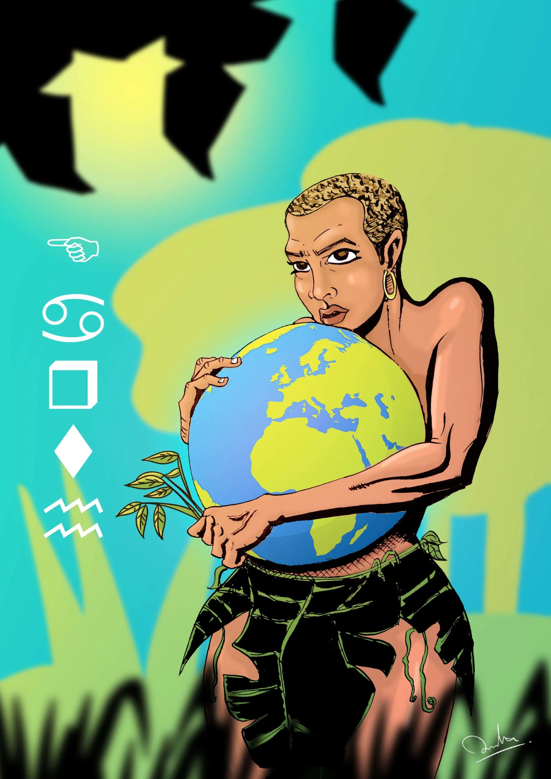 lady with earth globe scaled - Mother Earth