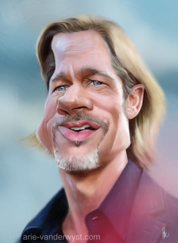 Brad Pitt Caricature - Toons Mag