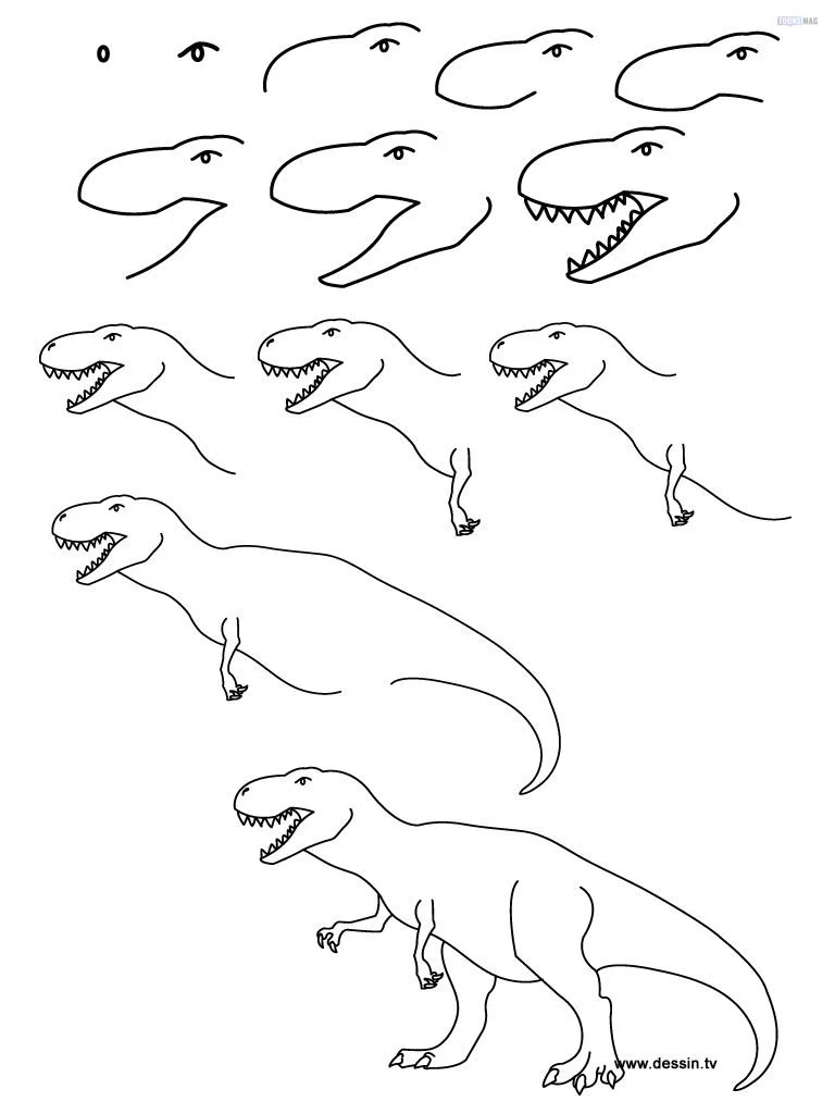 Pin by Don Bixler on Dinosaur Drawing | Dinosaur drawing, Dinosaur sketch,  Pencil drawings of animals