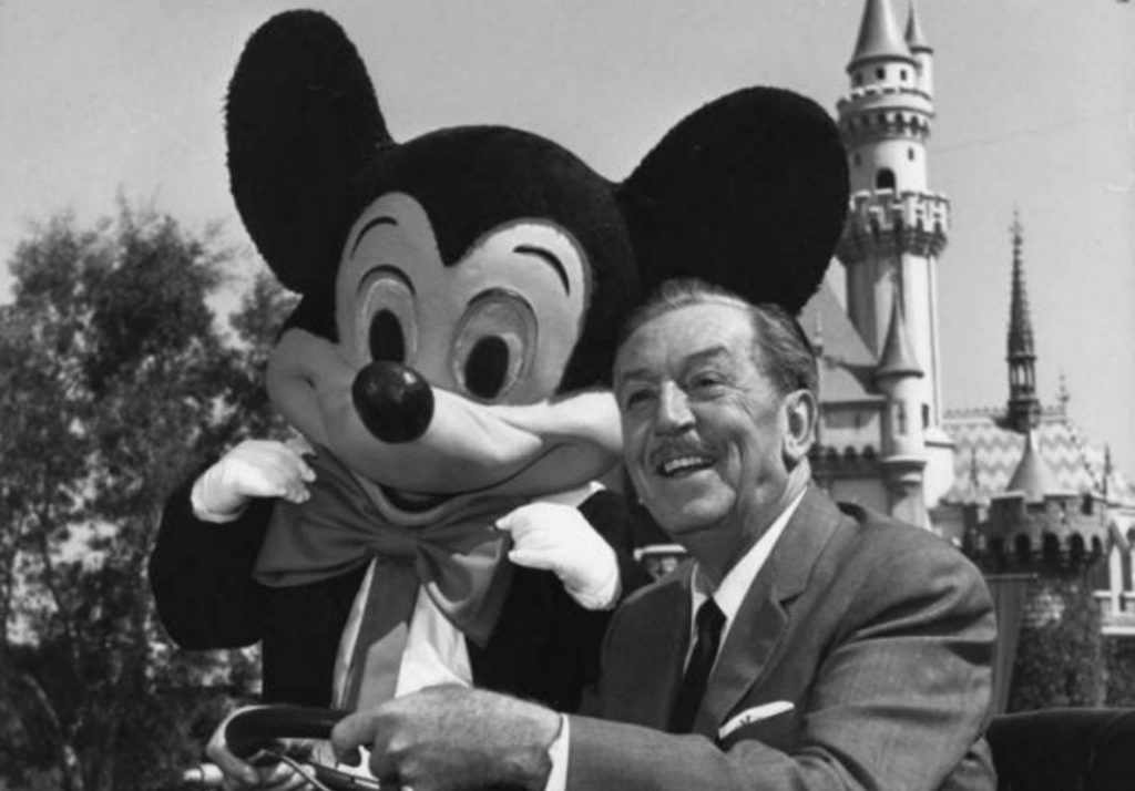 The History of Disney Cartoons Explained 12 Walt Disney with Mickey Mouse on July 17, 1955. Photo: Zuma Press/TNS