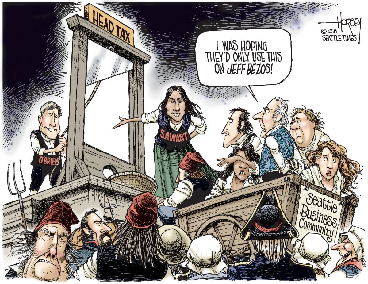 David Horsey cartoon about tax