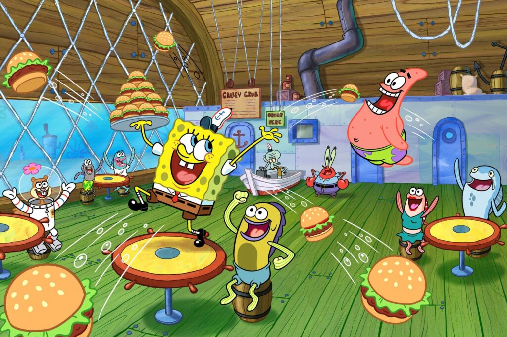 Characters from the animated TV series SpongeBob SquarePants, Created by Stephen Hillenburg, Image © Nickelodeon