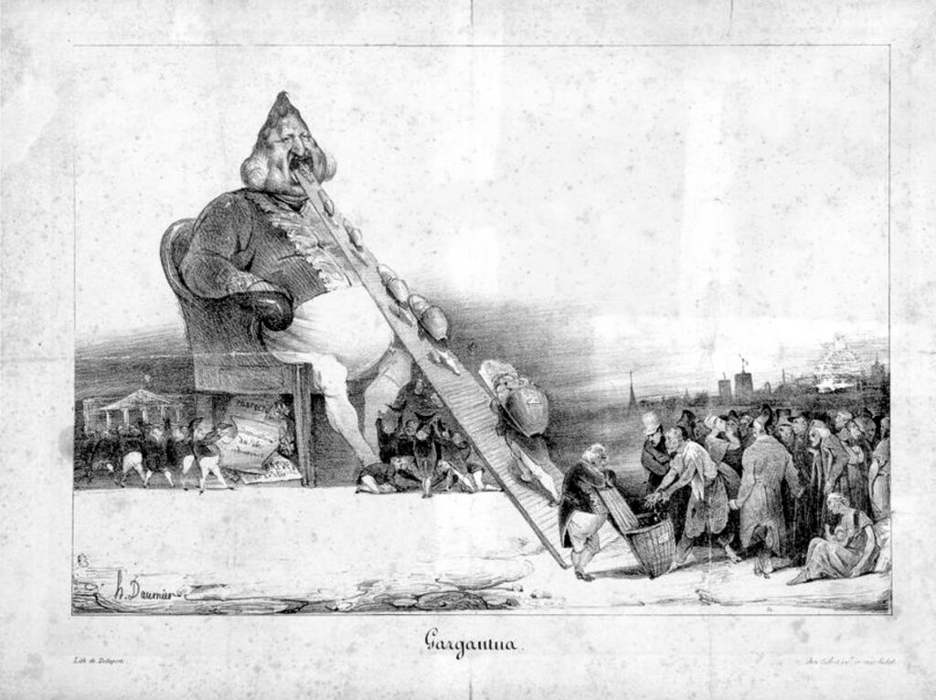 Gargantua, a lithography by Honoré Daumier