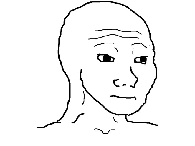 Wojak (Feels Guy), Anonymous MS Paint drawing