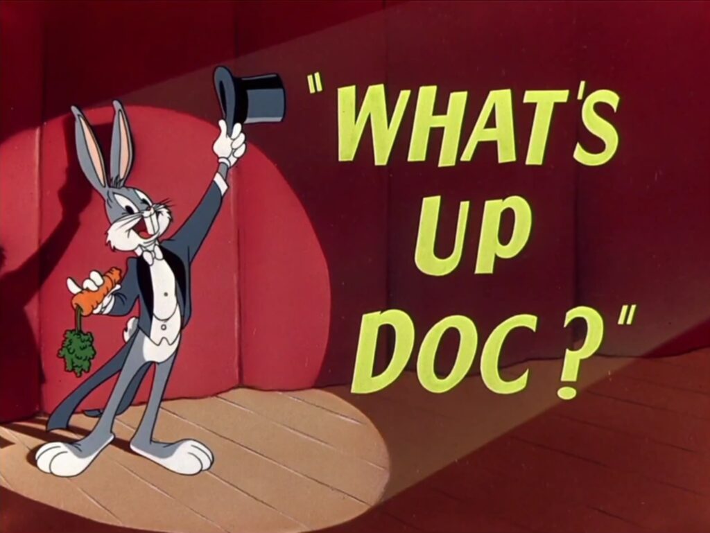 10 Most Iconic Cartoon Catchphrases. Bugs Bunny is a fictional character created in the late 1930s at Warner Bros. Cartoons (originally Leon Schlesinger Productions) and voiced originally by Mel Blanc.[4] Bugs is best known for his featured roles in the Looney Tunes and Merrie Melodies series of animated short films, produced by Warner Bros. 