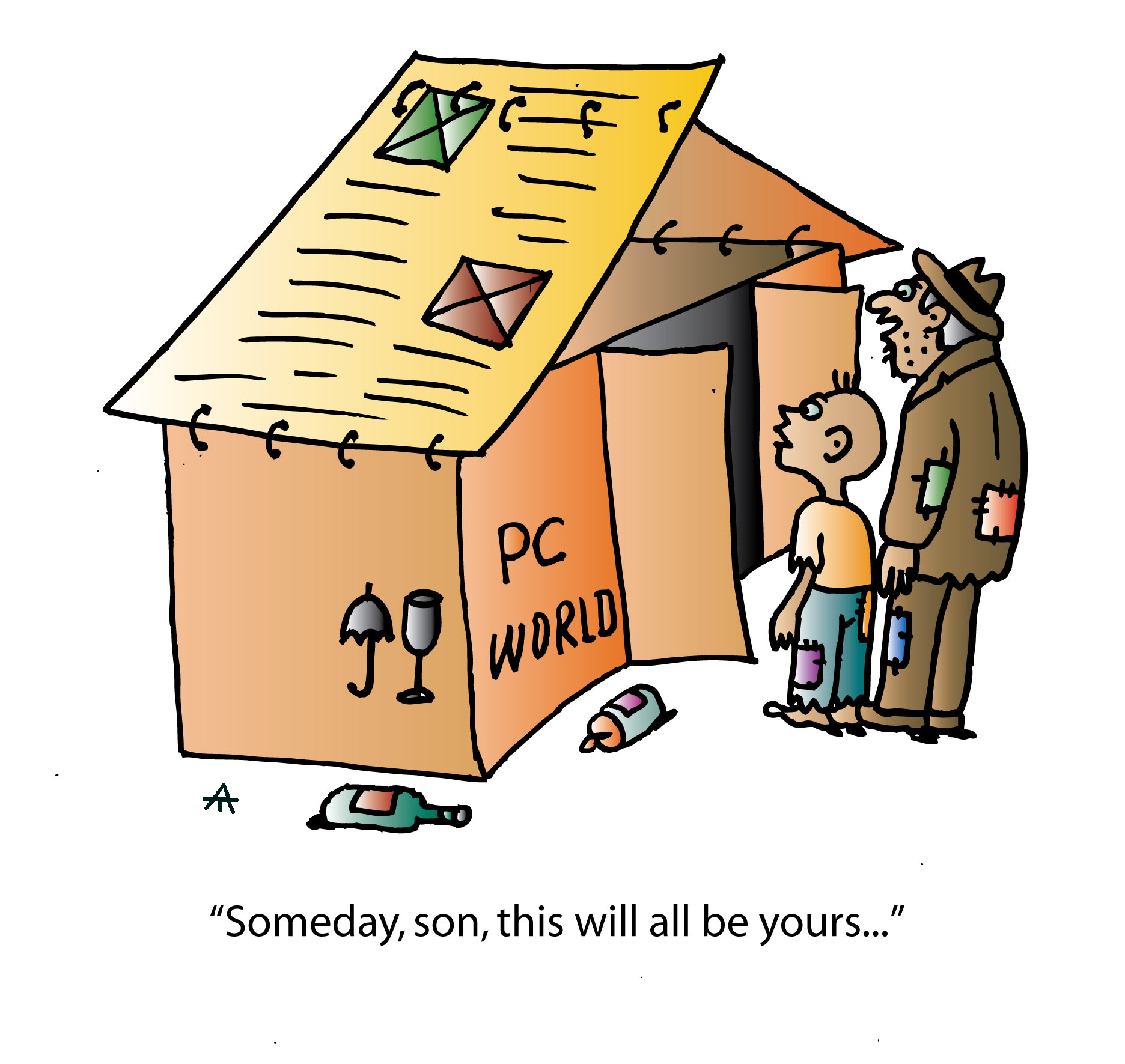 Computerworld Cartoon Legacy Of The PC World - Toons Mag